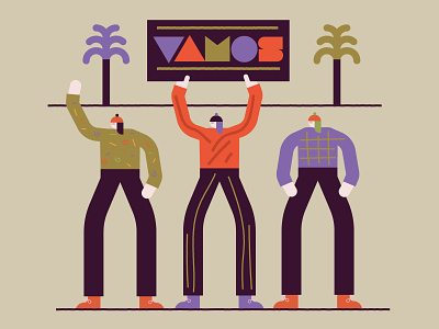 Vamos (Come On) art design fan illustration marathon plants positive poster sports vibes
