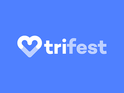 Trifest blue branding city design festival identity logo logotype tri vector