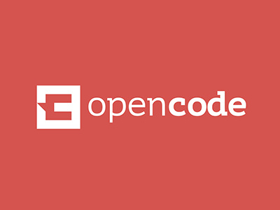 Open Code design logo logotype vector