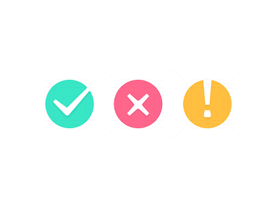 Feedback Icon careful error fail icon right success warning wrong