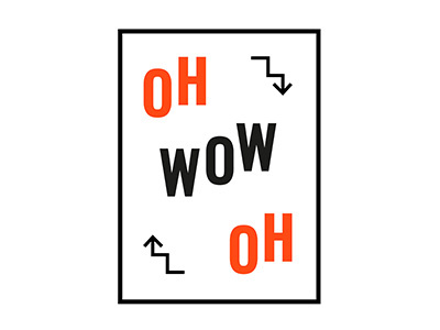 O H W O W layout poster type typography