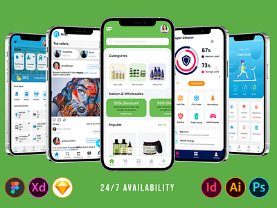 Mobile App UI UX Designs adobe xd app design app ui branding dating figma graphic design health home automation mobile app paitents ui ui ux design
