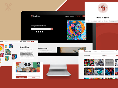 SnipCritics Website UI UX Design