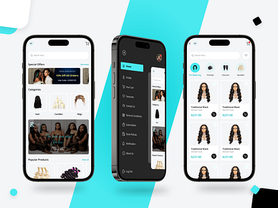 Hair Products Selling App adobe xd app design branding design e commerce figma graphic design hair products mobile app online shopping products selling shopping ui ui ux