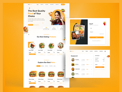 Food Factory Website UI Design burger e commerce food food delivery food factory fries online online booking online food pizza restaurant table booking