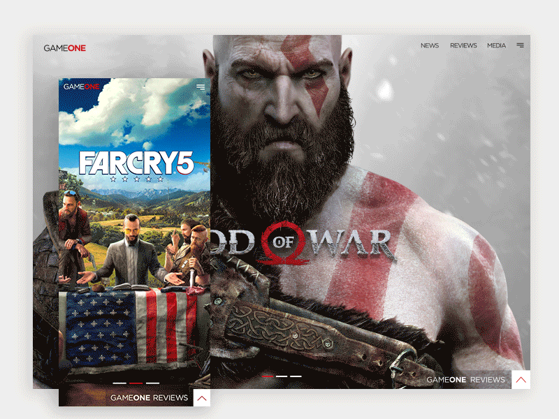 Game One Concept animation games home invision navigation slider studio ui ux web