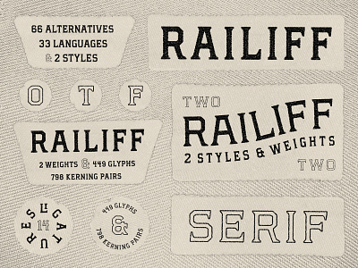 HAND-SEWN TYPEFACE display font hand-sewn railiff serif type typeface typography