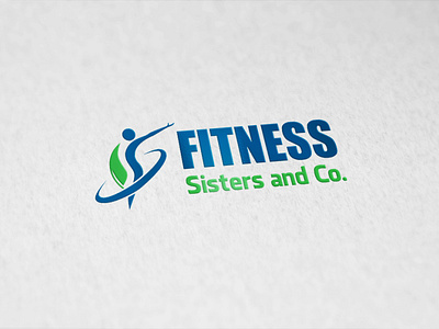 Fitness Sister & Co co design fitness healf leaf logo sister woman