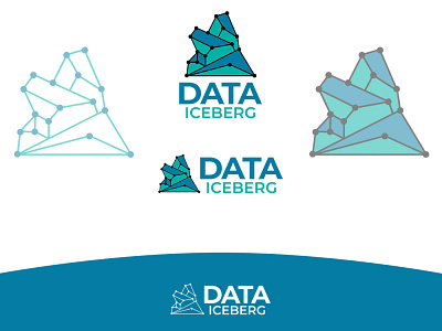 Data Iceberg data design iceberg lines logo