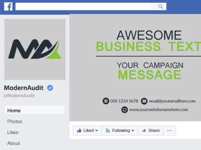 Modern Audit audit cover design facebook logo ma modern