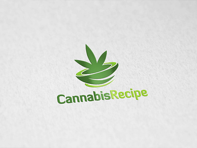 Cannabis Recipe bowl cannabis design logo recipe