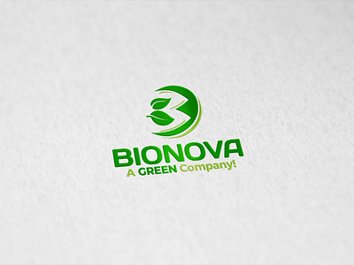 Bionova Logo bionova byo company design green leaf logo