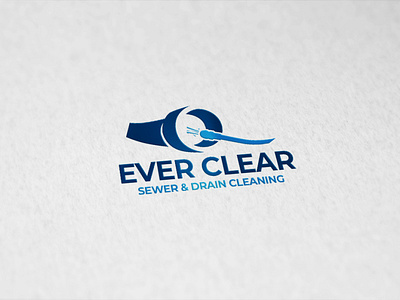 Ever Clean clean cleaning company design drain logo tube