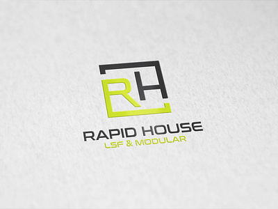 Rapid House design house logo lsf modular real estate rh