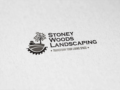 Stoney Woods Landscaping design landscape landscaping logo stones