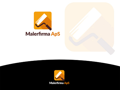 Malerfirma ApS brush company design logo mallers paint painting