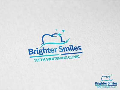 Brighter Smiles brighting clinic dental logo smiles stomatology clinic whitening