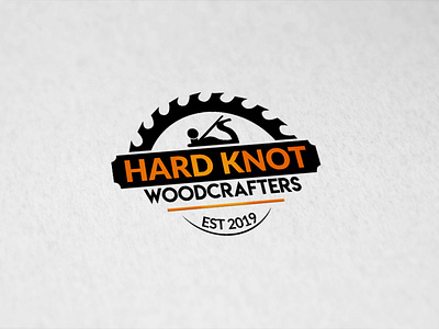 Hard Knot company design logo woodcarft woodcrafter