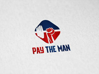 Pay The Man design logo man pay power power lifting