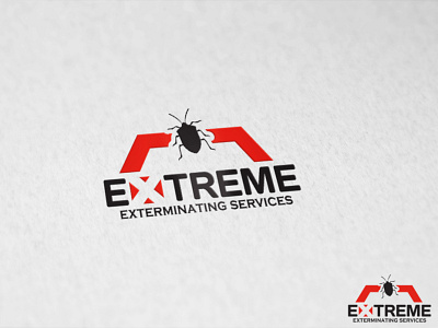 Extreme Logo bugs company exterminating extreme logo