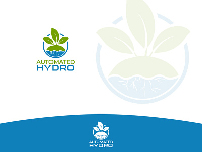 Automated Hydro automated byo company design hydro leafts logo