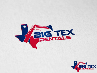 Big Tex Rentals company construction design excavator logo rental texas truck