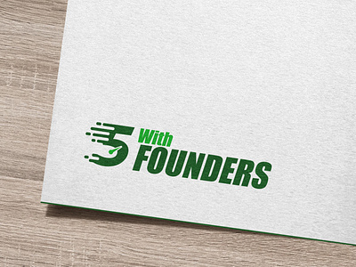 5 With Founders 5 clock design fast founder graphic design logo