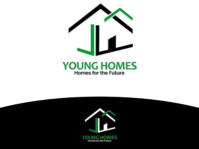 Young Homes design future home house logo real estate