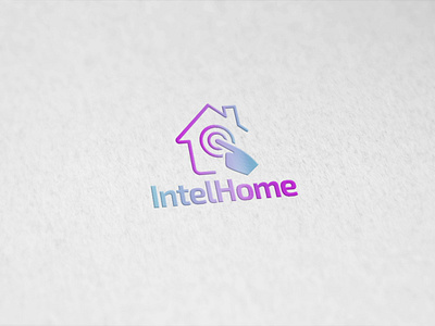 Intel Home design home house intelligent logo smart wifi