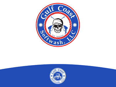 Gulf Coast Softwash carwash coast design gulf logo pirate softwash wash