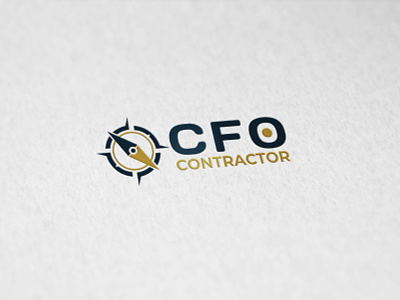 CFO Contractor cfo compass contractor design logo