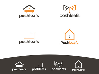 Poshleafs company design furniture logo