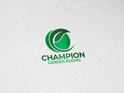 Champion c champion circle design garden graphic design leaf logo rooms