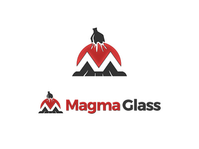 Magma Glass bottle design glass lava logo m magma wine wiskey