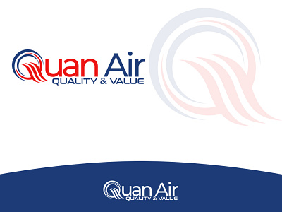 Quan Air air air condition conditioner design graphic design logo quan