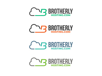 Brotherly b brotherly cloud design graphic design hosting logo