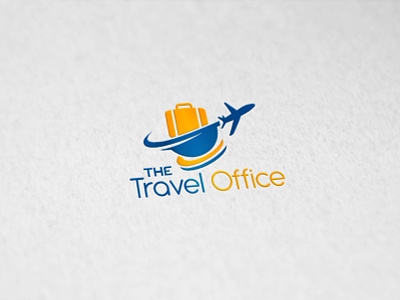 The Travel Office agency bagage design fly logo plane travel turism