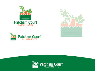 Patcham Court allotments design logo magazine shop store vegetable