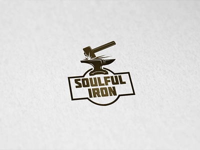 Soulful Iron blacksmith company design graphic design iron logo powerful strong