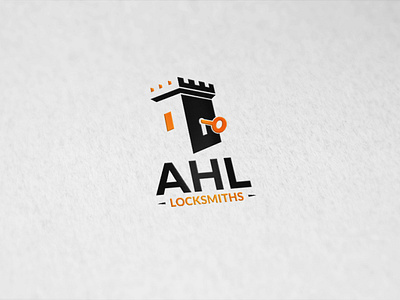 AHL Locksmiths ahl castle company design key locksmith logo