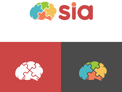 Sia brain design graphic design logo platform puzzle sia software technology