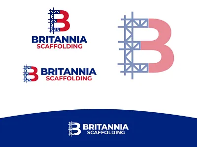 Britannia Scaffolding b britain company design logo scaffolding