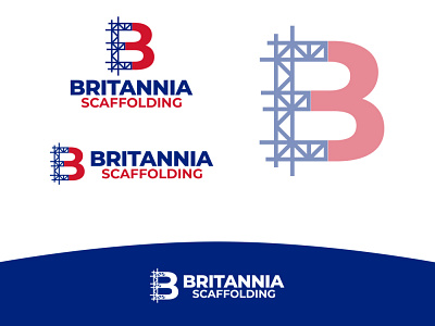 Britannia Scaffolding b britain company design logo scaffolding