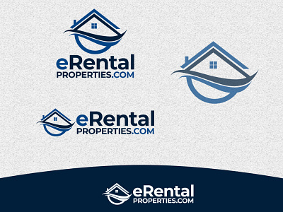 eRentalProperties design e graphic design home house logo properties real estate