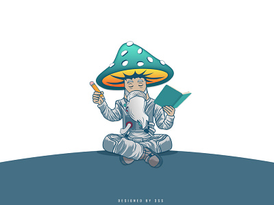 Mushroom Cosmonaut astronaut cool cosmonaut custom design graphic design logo magic mushroom