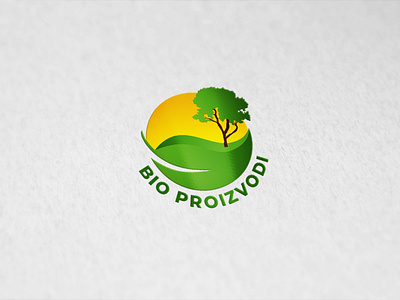 Bio Proizvodi bio company eco graphic design leaf logo