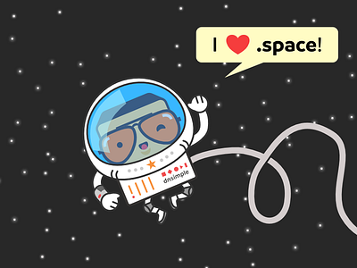 .space newTLD! astronaut character comic dns dnsimple domain space tld