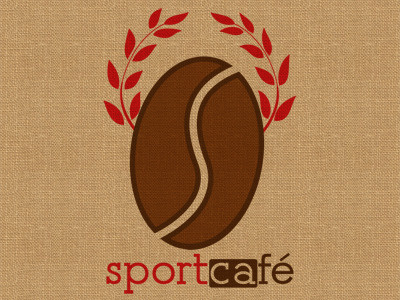 SportCafé's logo canvas coffee logo sportcafe texture