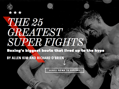 Web Design boxing design sports illustrated typography web design