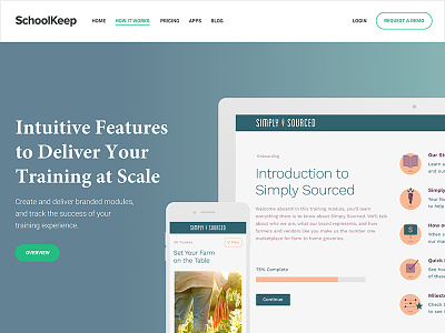 SchoolKeep Website Re-Design design freelance marketing responsive saas training uiux web